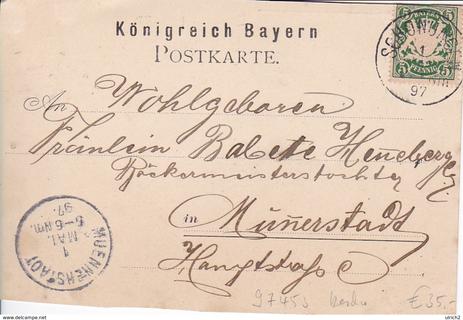 AK Schloß Mainberg - 1897 (36010) - Schweinfurt