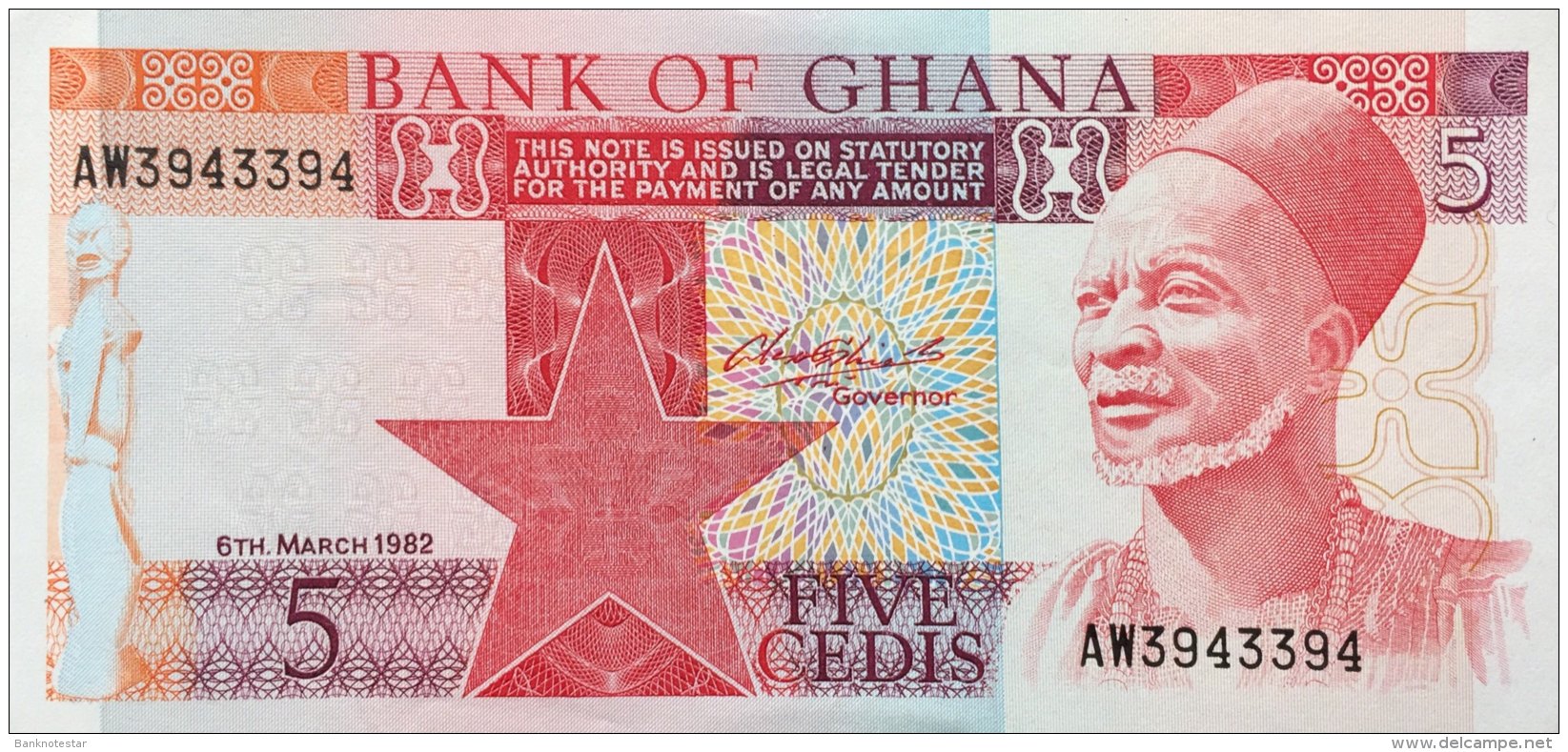 Ghana 5 Cedis, P-19c (6.3.1982) - UNC - Ghana