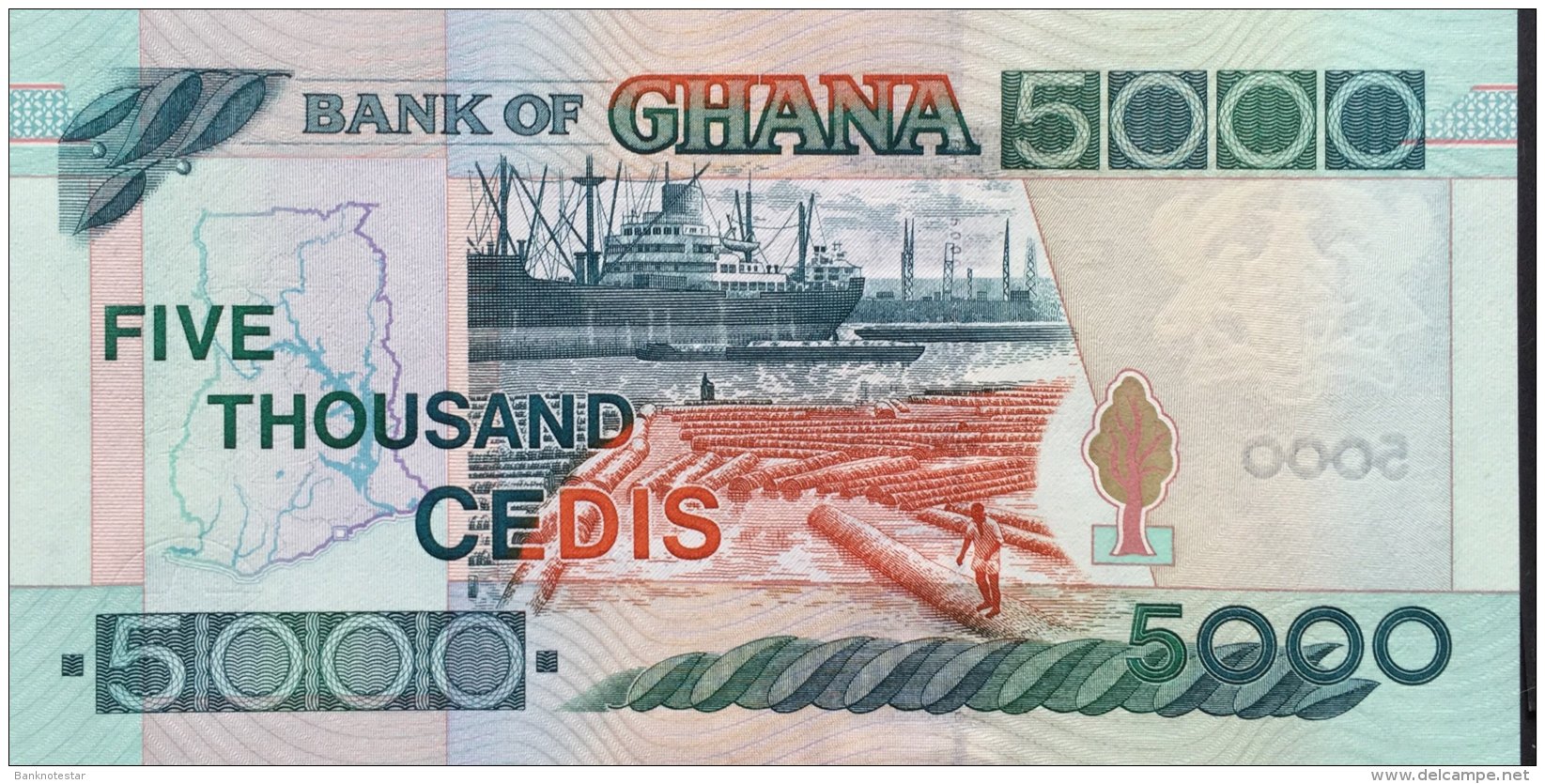 Ghana 5.000 Cedis, P-34h (2.9.2002) - UNC - Ghana