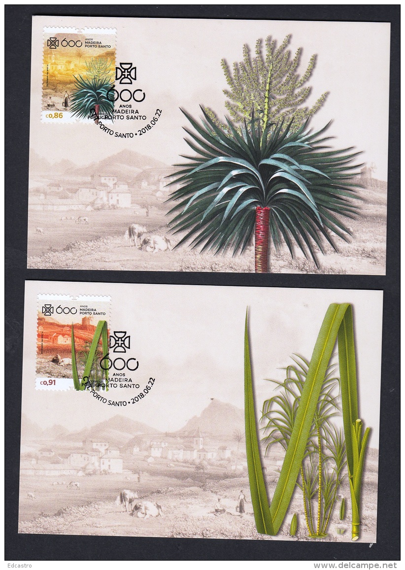 1.- PORTUGAL 2018 FOUR MAXIMUM CARDS 600 YEARS OF THE DISCOVERY OF MADEIRA - Maximumkarten (MC)