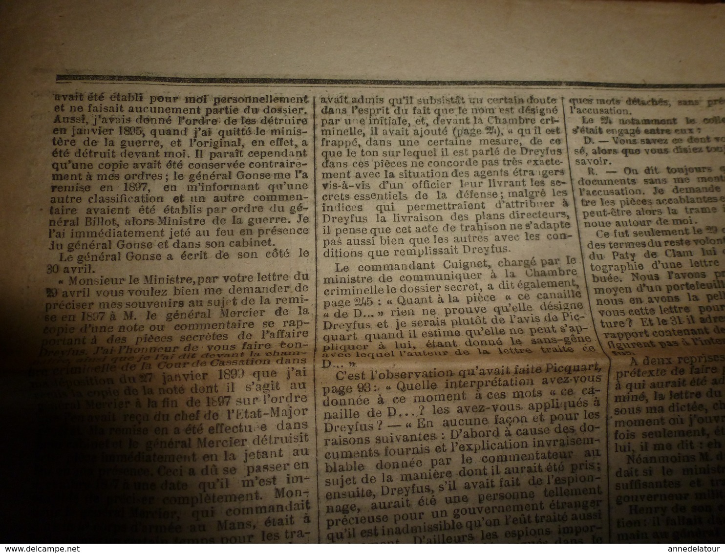 1889 La Lanterne : Toute l'audience de la Cour de Cassation du Lundi 29 mai sur l' AFFAIRE DREYFUS