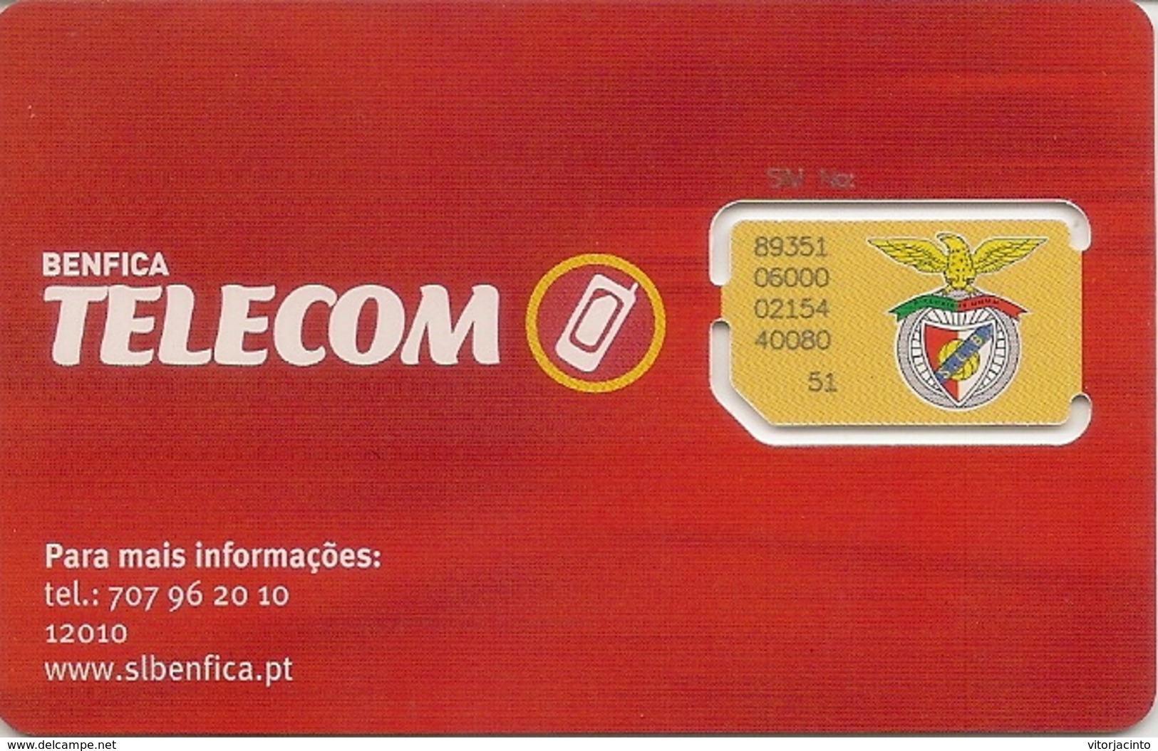 Benfica Telecom SimCard - (Not Used) - Portugal