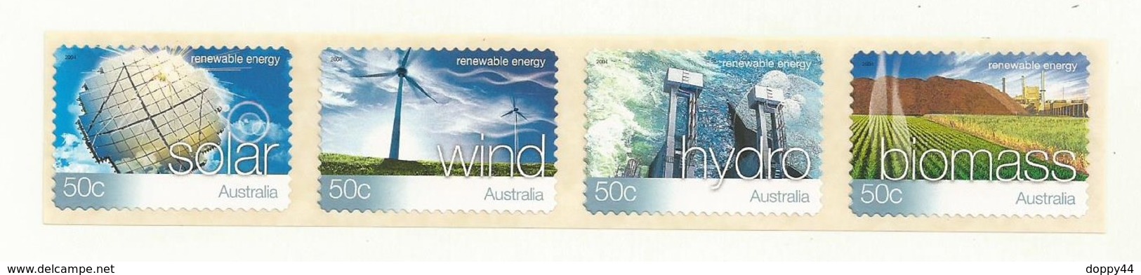 AUSTRALIE  ADHESIFS 4 VALEURS  NEUVES  THEME LES ENERGIES RENOUVELABLES - Nuovi