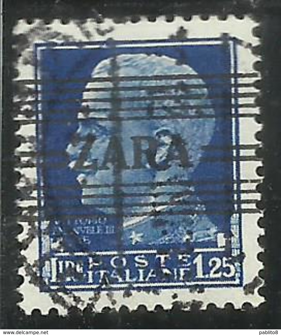 ZARA OCCUPAZIONE TEDESCA GERMAN OCCUPATION 1943 IMPERIALE SOPRATAMPATA EMPIRE OVERPRINTED LIRE 1,25 USATO USED OBLITERE' - Deutsche Bes.: Zara