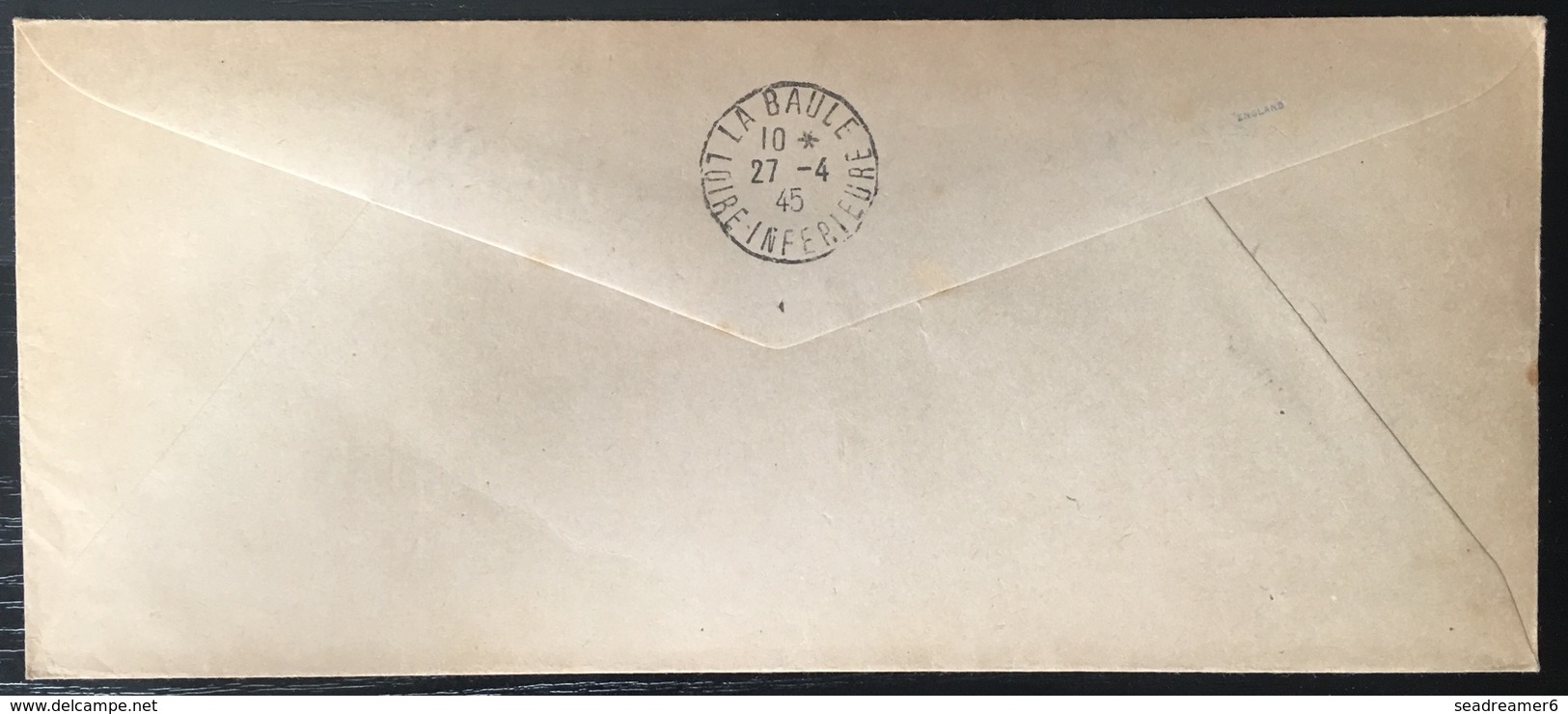 France ILOT DE SAINT NAZAIRE / POCHE DE L'ATLANTIQUE - 1945 - ENVELOPPE RECOMMANDEE De St Joachim - War Stamps
