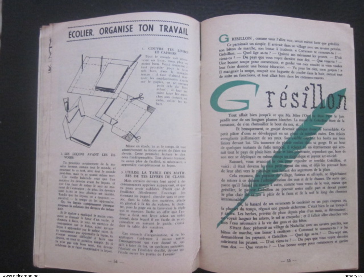 1957 Jeunes Années Magazine de l’ Écolier et de l' Écolière Ecole Revue Vintage Français quelle sera ta vie en 1975 ?