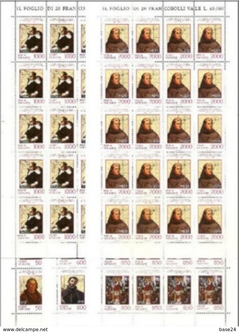 1992 Vaticano Vatican SCOPERTA AMERICA  DISCOVERY 20 Serie Di 5v. In Foglio MNH** Sheets - Christopher Columbus