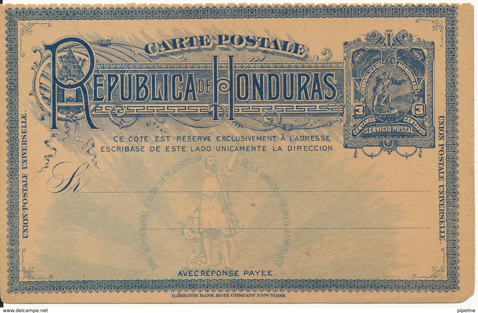 Honduras Old Postal Stationery Postcard In Mint Condition - Honduras