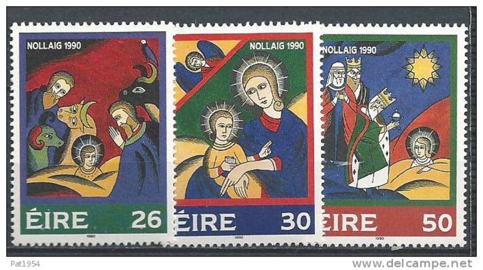 Irlande 1990 N°740/742 Neufs ** Noël - Unused Stamps