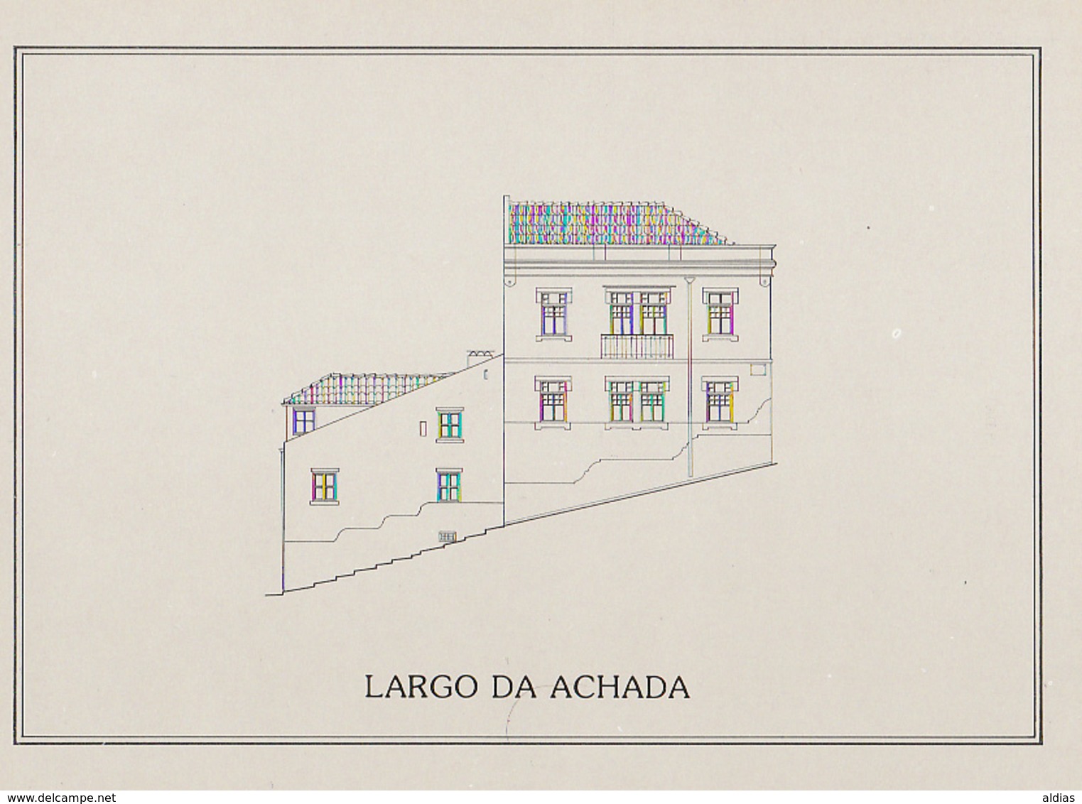 Portugal - Lisboa - Largo Da Achada - 8 Postais Com Envelope - Planta E Localização (1987) - Lisboa