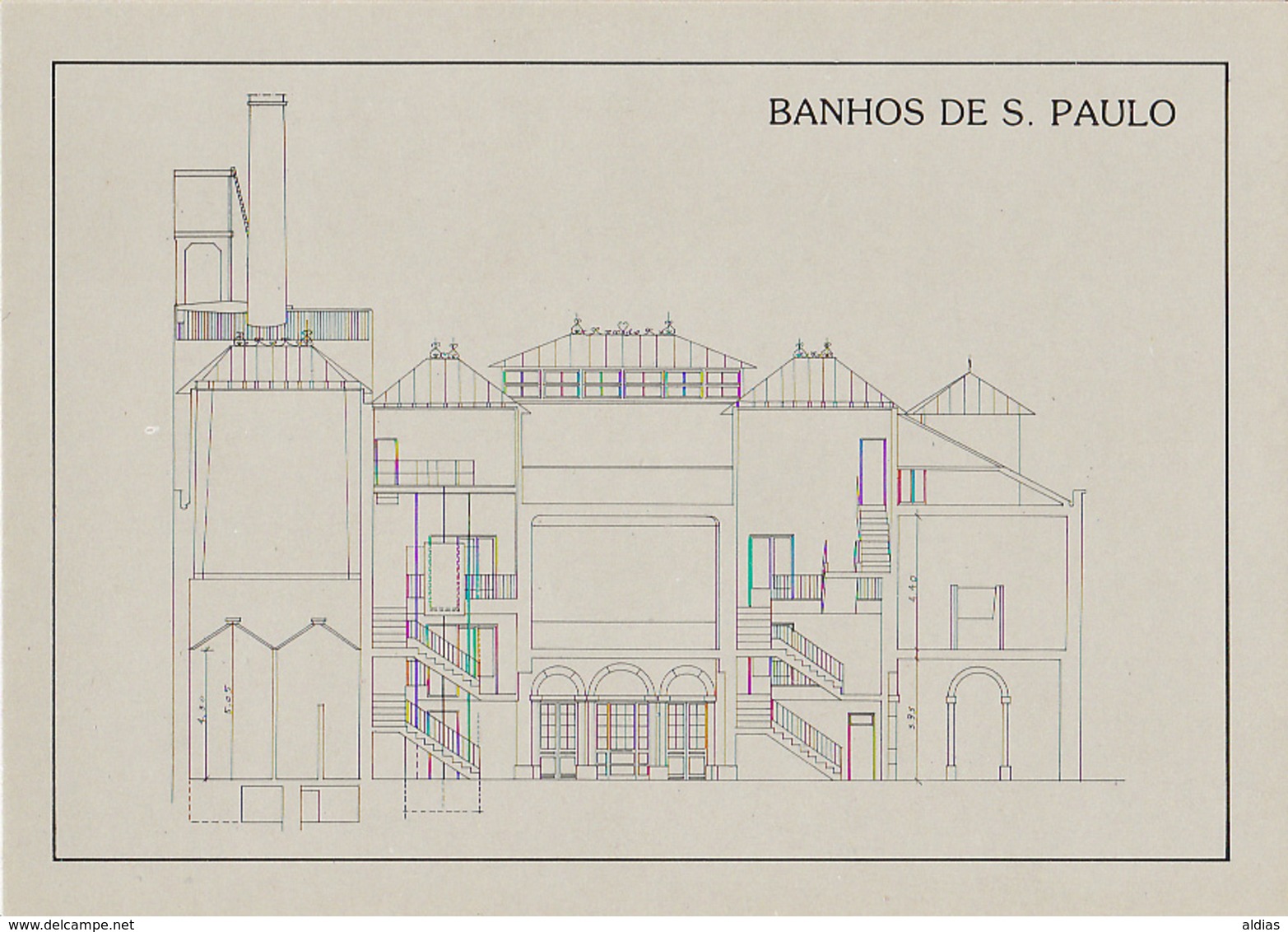 Portugal - Lisboa - Banhos De S. Paulo - 6 Postais Com Envelope - Planta E Localização (1987) - Lisboa