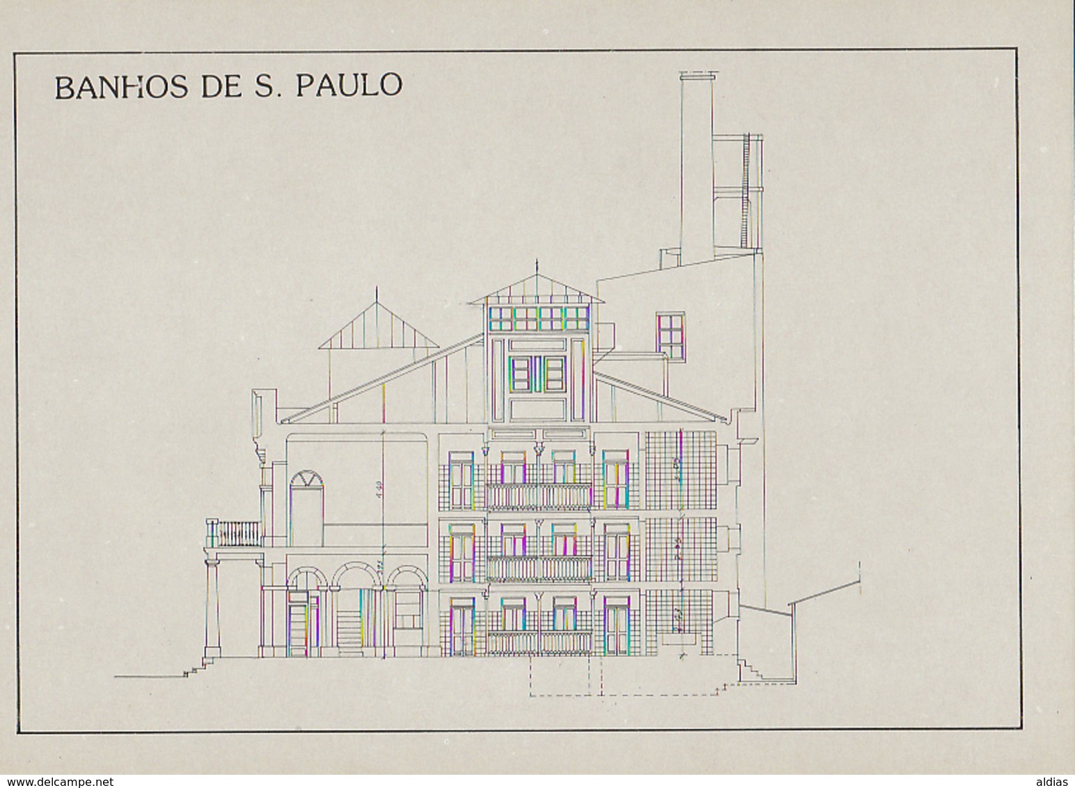 Portugal - Lisboa - Banhos De S. Paulo - 6 Postais Com Envelope - Planta E Localização (1987) - Lisboa