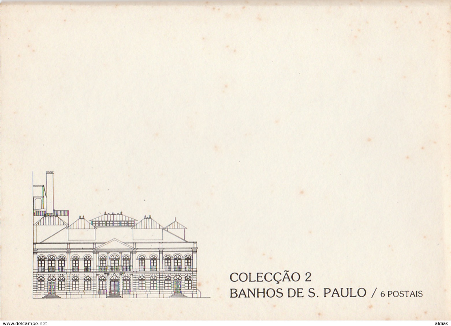 Portugal - Lisboa - Banhos de S. Paulo - 6 Postais com envelope - Planta e localização (1987)