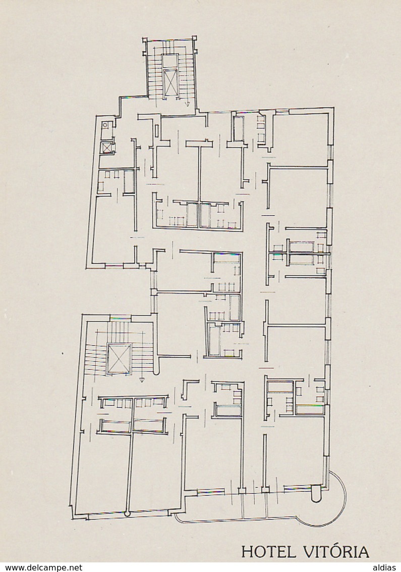 Portugal - Lisboa - Hotel Vitória - 4 Postais Com Envelope - Planta E Localização (1987) - Lisboa