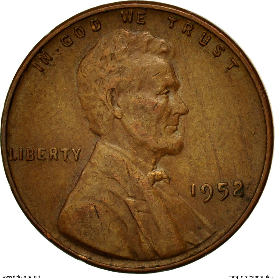 Monnaie, États-Unis, Lincoln Cent, Cent, 1952, U.S. Mint, Philadelphie, TB - 1909-1958: Lincoln, Wheat Ears Reverse