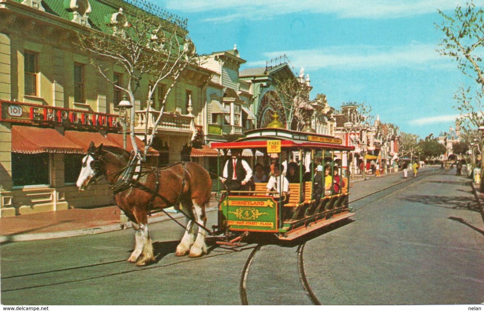 DISNEYLAND-HORSE-DRAWN STREET CAR-NON VIAGGIATA - Disneyland