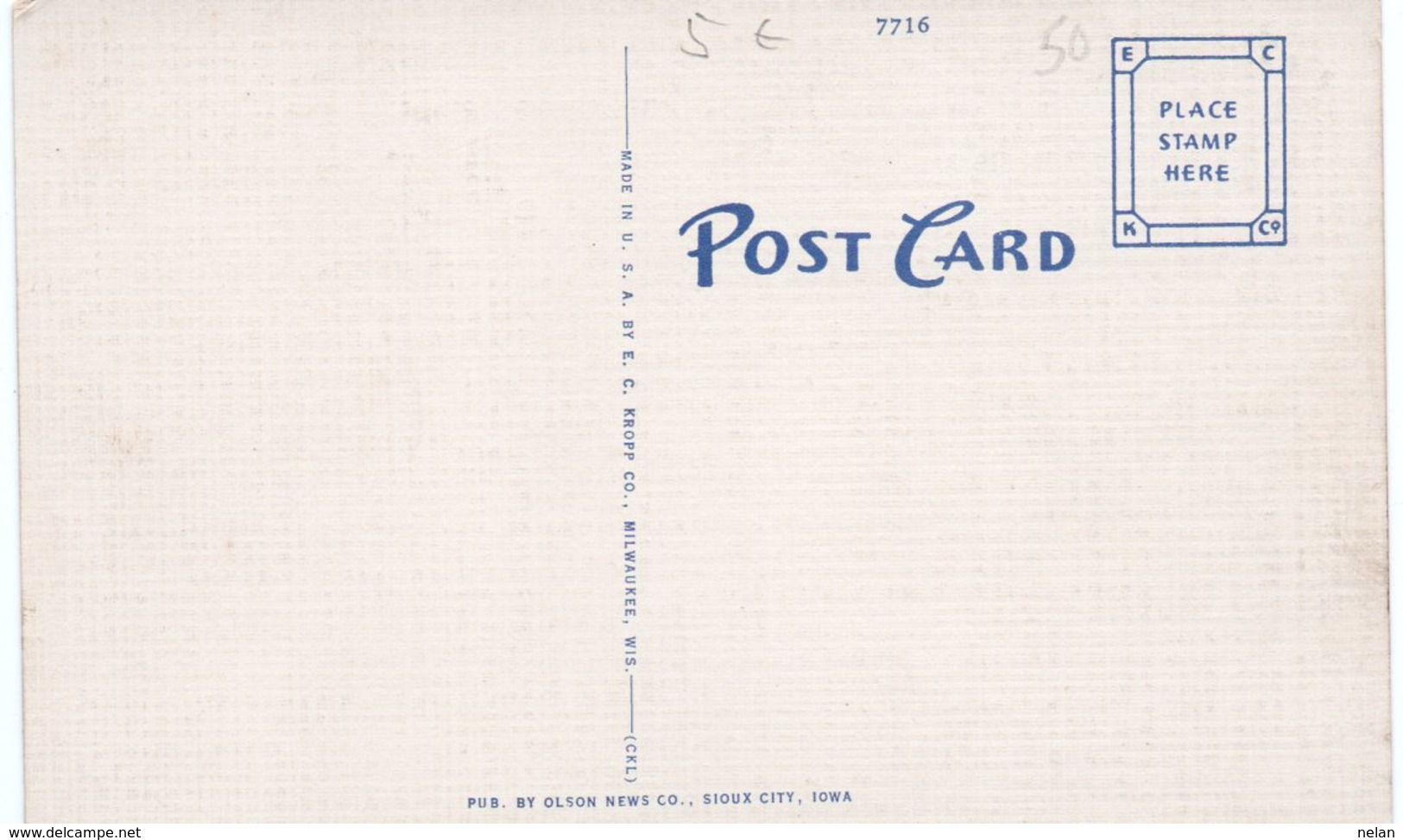 U. S. POST OFFICE-SIOUX CITY-IOWA -NON VIAGGIATA - Sioux City