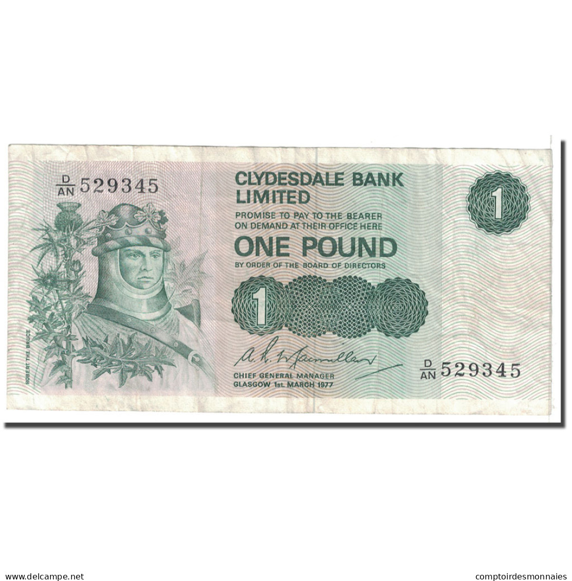 Billet, Scotland, 1 Pound, 1977, 1977-03-01, KM:204c, TB+ - 1 Pound