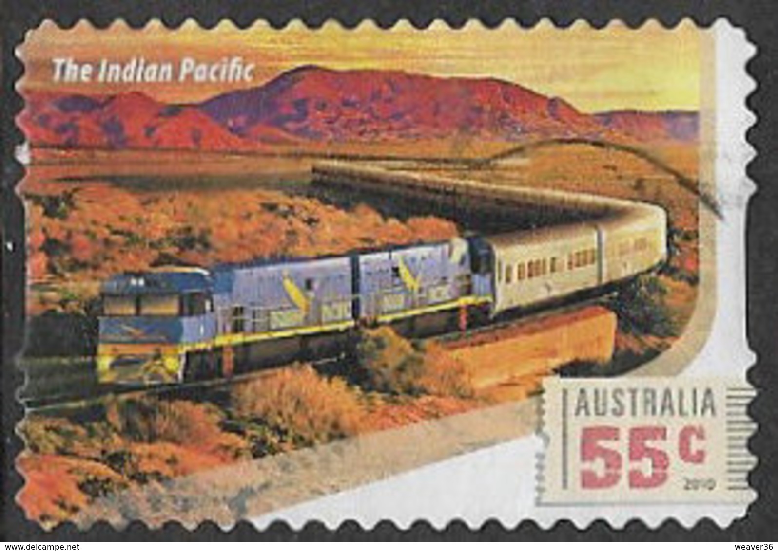 Australia 2010 Railway Journeys 55c Type 1 Self Adhesive Good/fine Used [13/13594/ND] - Used Stamps