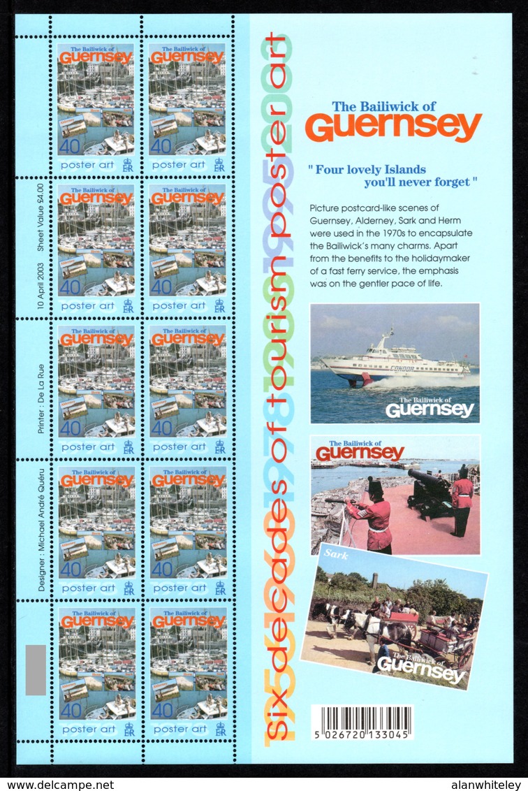 GUERNSEY 2003 EUROPA / Poster Art: Set Of 6 Sheets UM/MNH - Guernsey