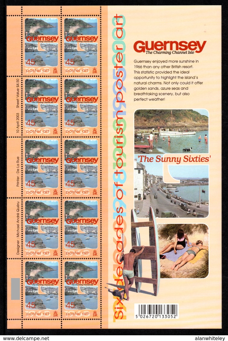 GUERNSEY 2003 EUROPA / Poster Art: Set of 6 Sheets UM/MNH