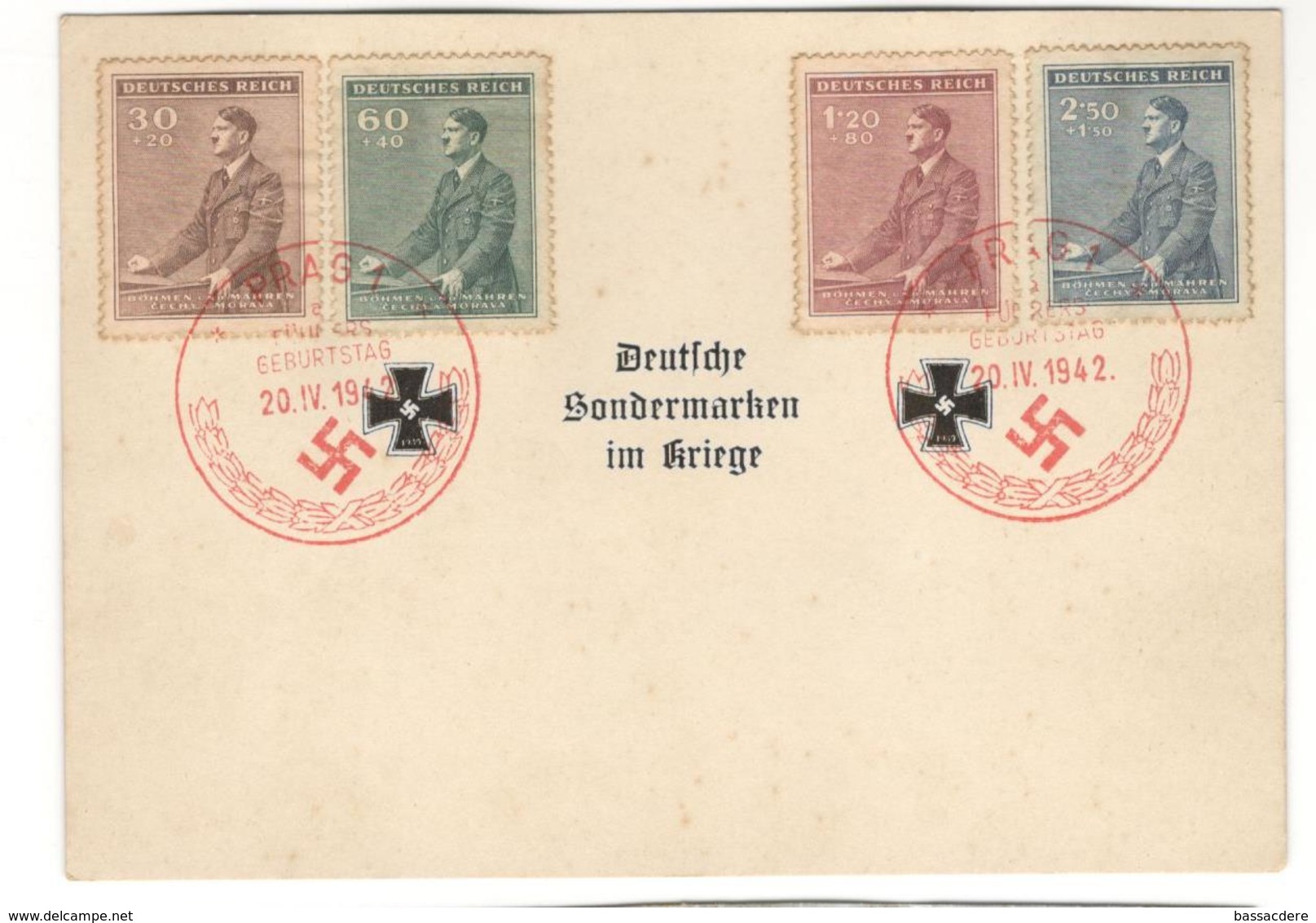 5411 - DEUTSCHE SONDERMARKEN IM KRIEGE - Lettres & Documents