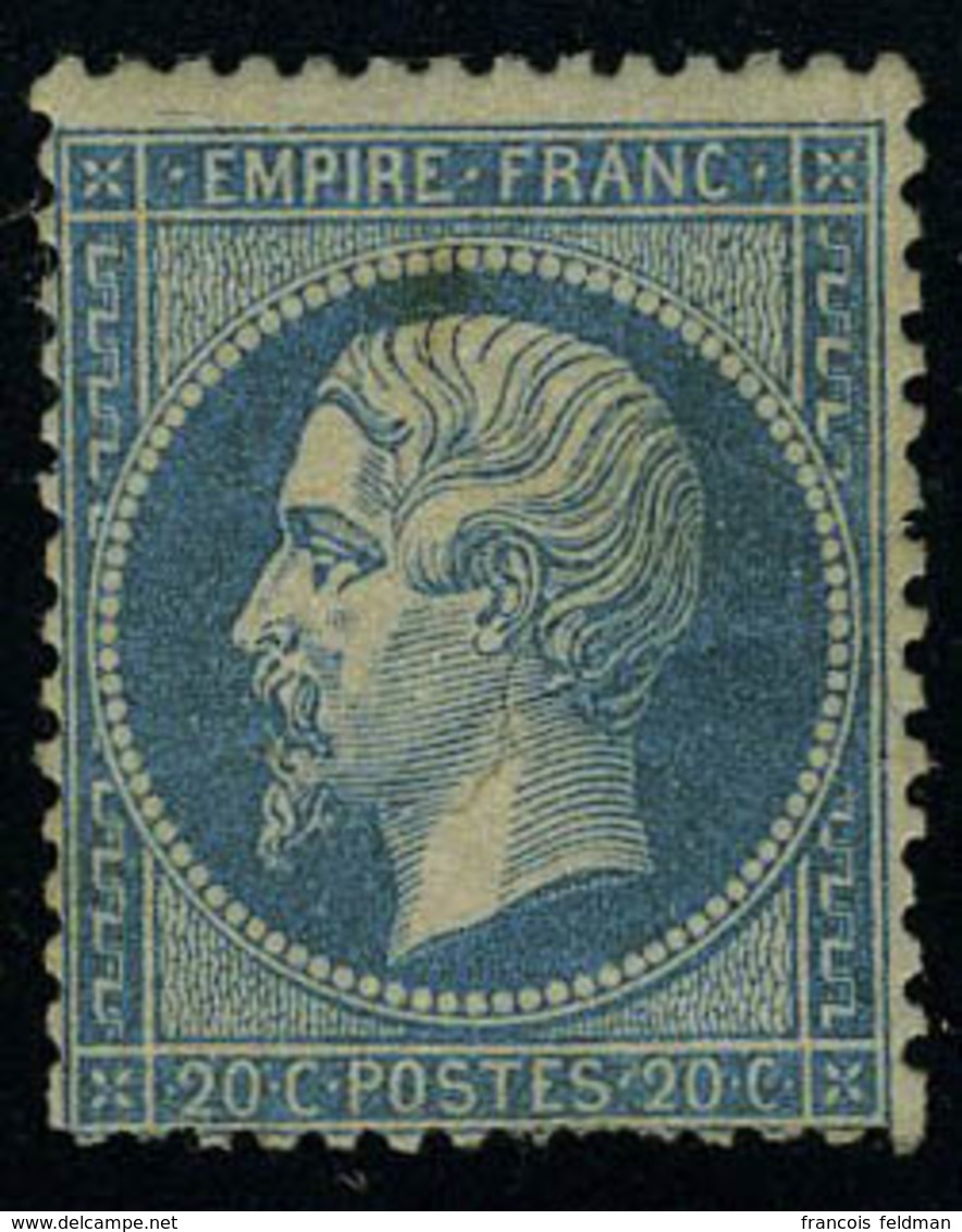 Neuf Avec Charnière N° 22, 20c Bleu Infime Point Brunâtre Sinon T.B. - Altri & Non Classificati