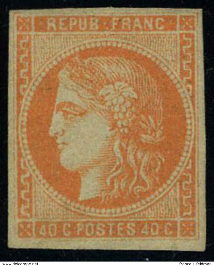 Neuf Avec Charnière N° 48, 40c Orange T.B. Signé Calves - Sonstige & Ohne Zuordnung