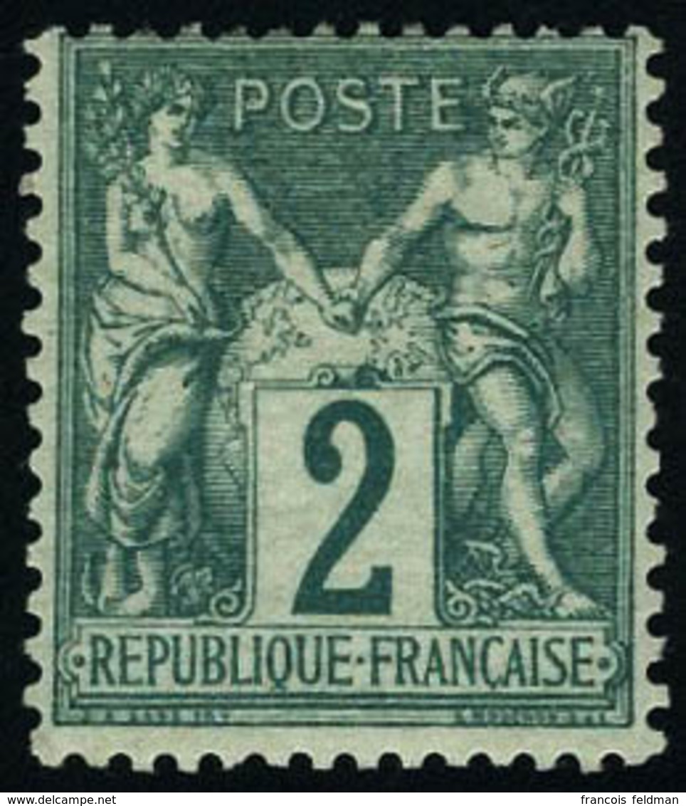 Neuf Avec Charnière N° 62, 2c Vert Type I, Cl, T.B. Signé Calves - Altri & Non Classificati