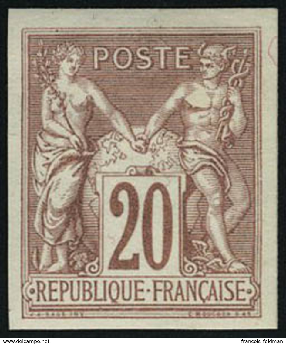 Neuf Sans Gomme N° 67b, 20c Brun Lilas, Emission Des Régents, ND, Sans Teinte De Fond, Type Ii, TB - Altri & Non Classificati