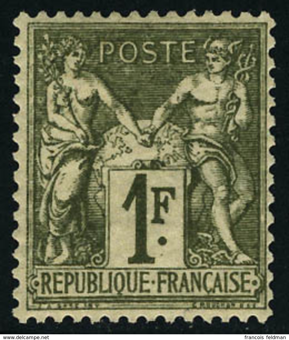 Neuf Avec Charnière N° 72, 1f Bronze, Type I, Cl, Excellent Centrage, T.B. Signé JF Brun - Altri & Non Classificati