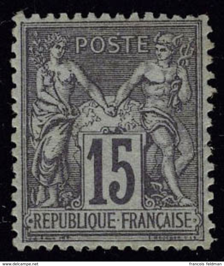 Neuf Avec Charnière N° 77, 15c Gris Excellent Centrage, T.B. 1200+ 50% - Autres & Non Classés