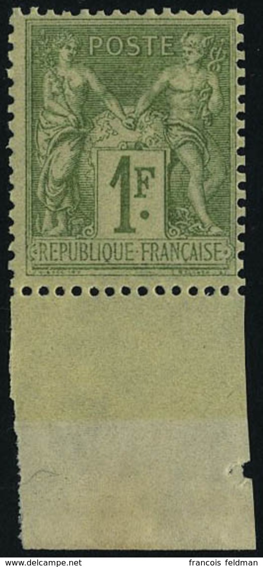 Neuf Sans Charnière N° 82, 1f Olive Clair (II), Bdf, TB - Altri & Non Classificati