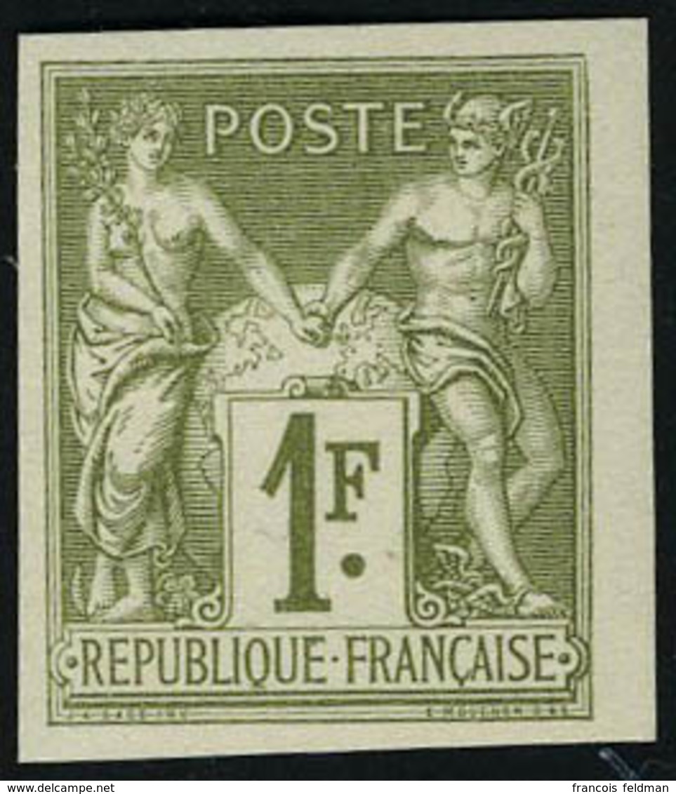 Neuf Sans Gomme N° 82c, 1f Vert  Bronze, Emission Des Régents, ND Sans Teinte De Fond TB - Altri & Non Classificati