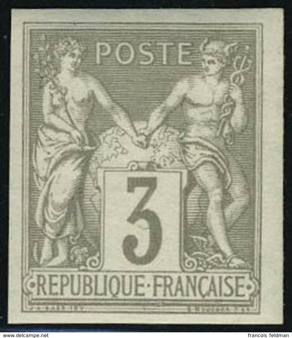 Neuf Sans Gomme N° 87d, 3c Gris, Emission Des Régents, ND Sans Teinte De Fond TB - Altri & Non Classificati