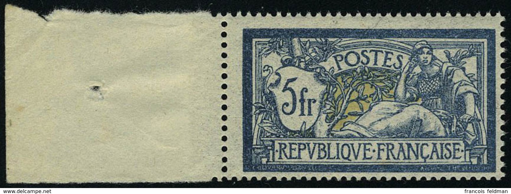 Neuf Sans Charnière N° 123a, 50c Type Merson Bleu Et Olive, Bdf, T.B. - Altri & Non Classificati