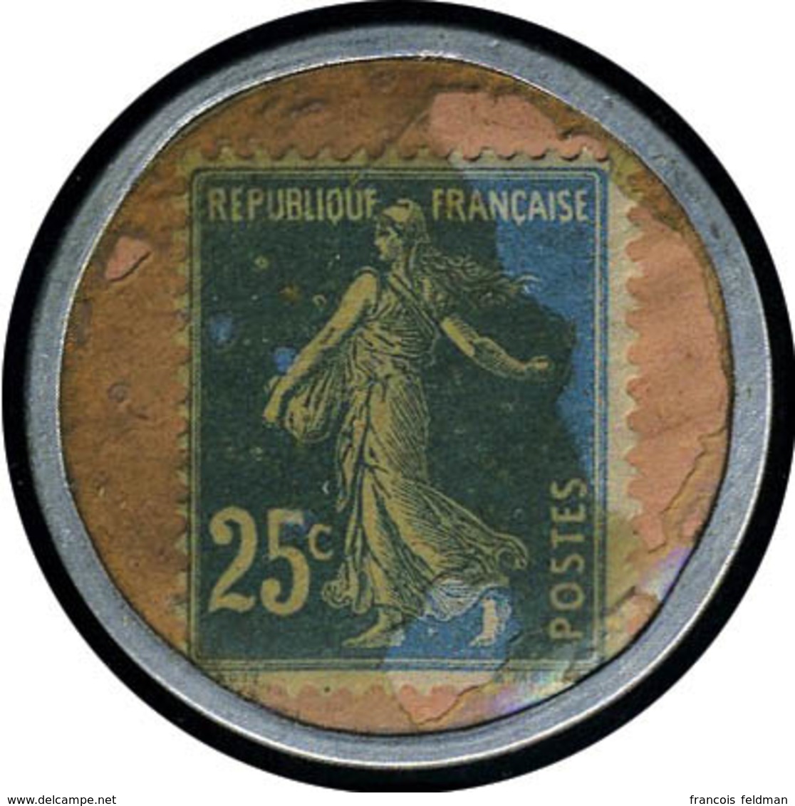 N° 140, 25c Bleu Timbre Monnaie Dentifrice Botot, T.B. - Sonstige & Ohne Zuordnung