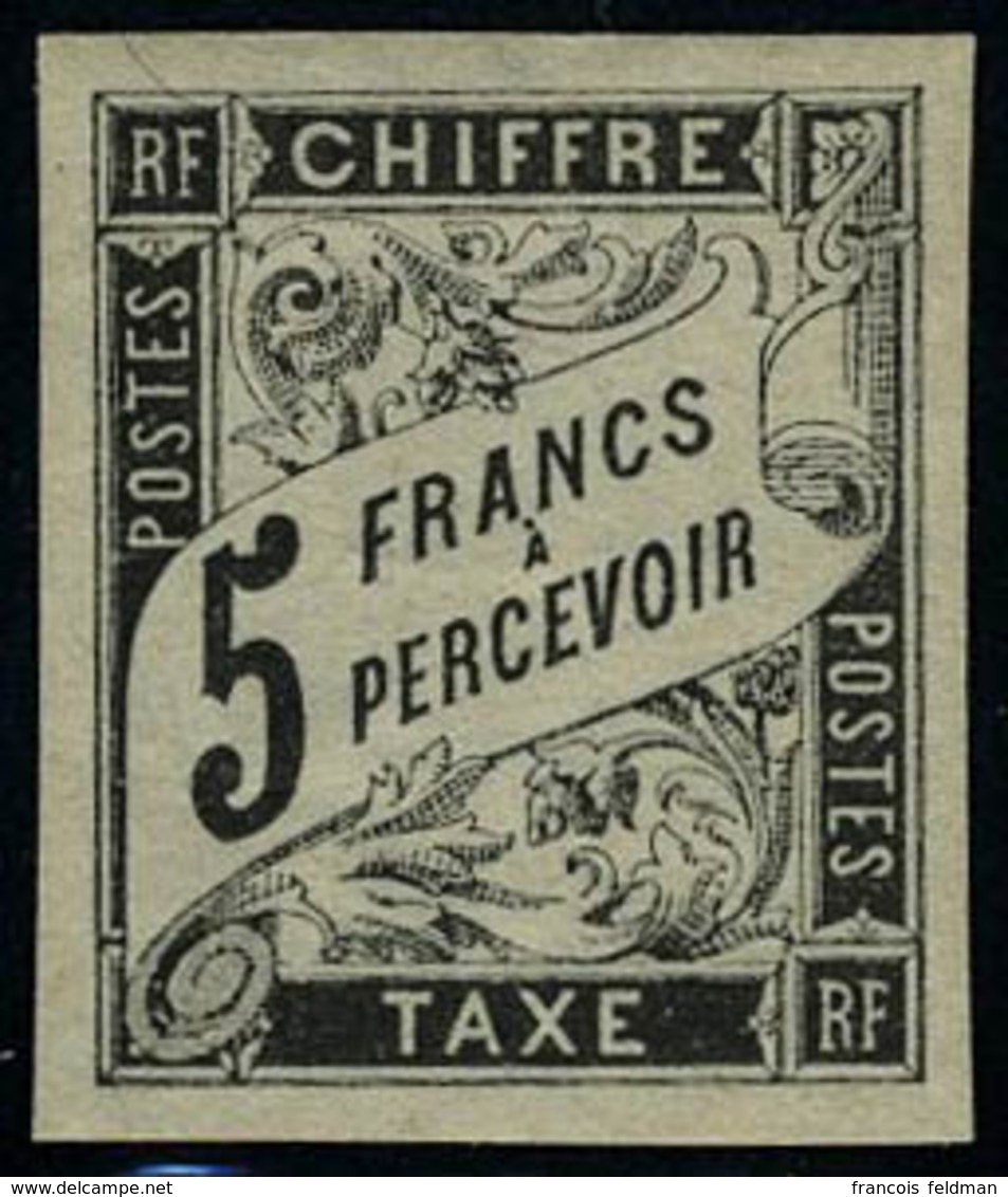 Neuf Avec Charnière N° 14, 5f Noir TB Signé A Brun Et JF Brun - Altri & Non Classificati