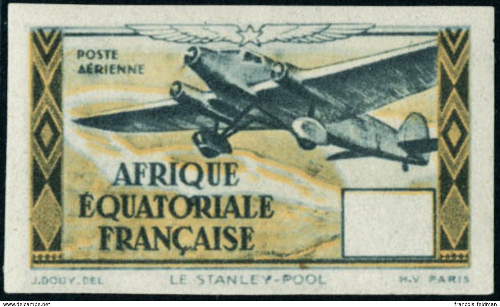 Neuf Sans Charnière Type Stanley-Pool Gris-foncé Et Jaune. Non Dentelé Sans Indication De La Valeur. T.B. - Altri & Non Classificati