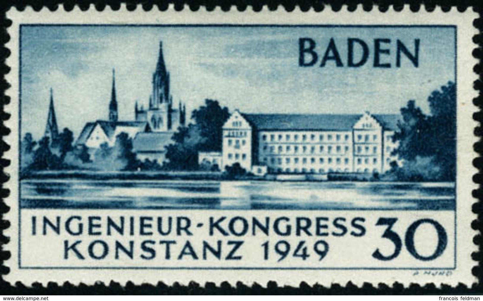 Neuf Avec Charnière N°46a. 30p Bleu. 2ème Tirage. T.B. - Sonstige & Ohne Zuordnung