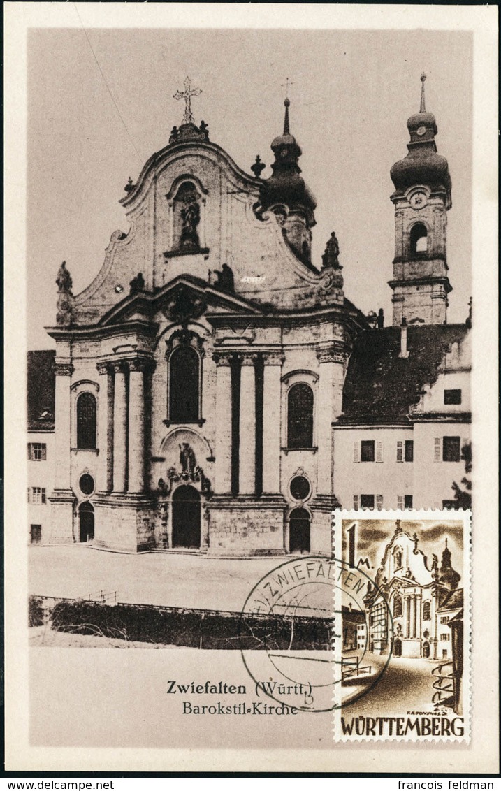 Lettre N°13. 1m Monastère De Zwiefalten, Sur C.M. CàD Zwiefalten 14.5.48. T.B. - Autres & Non Classés