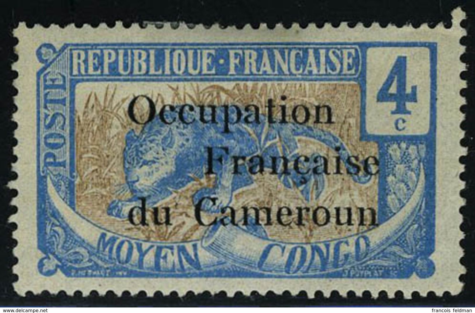 Neuf Avec Charnière N° 55, 4c Occupation Francaise TB Signé A Brun - Other & Unclassified