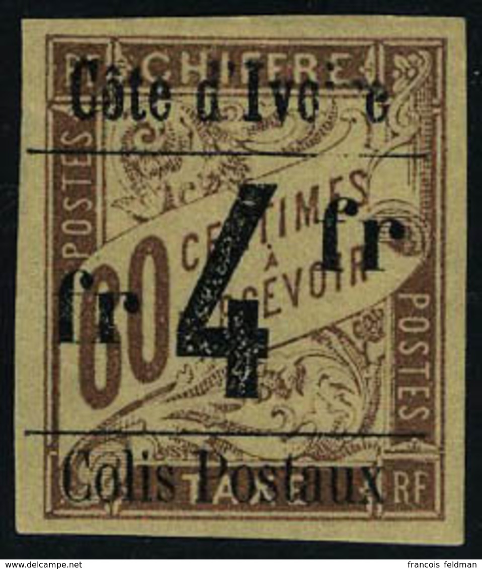 Neuf Avec Charnière N° 11, 4f Sur 60c Brun Sur Chamois, Surcharge Type II TB Signé A Brun - Altri & Non Classificati