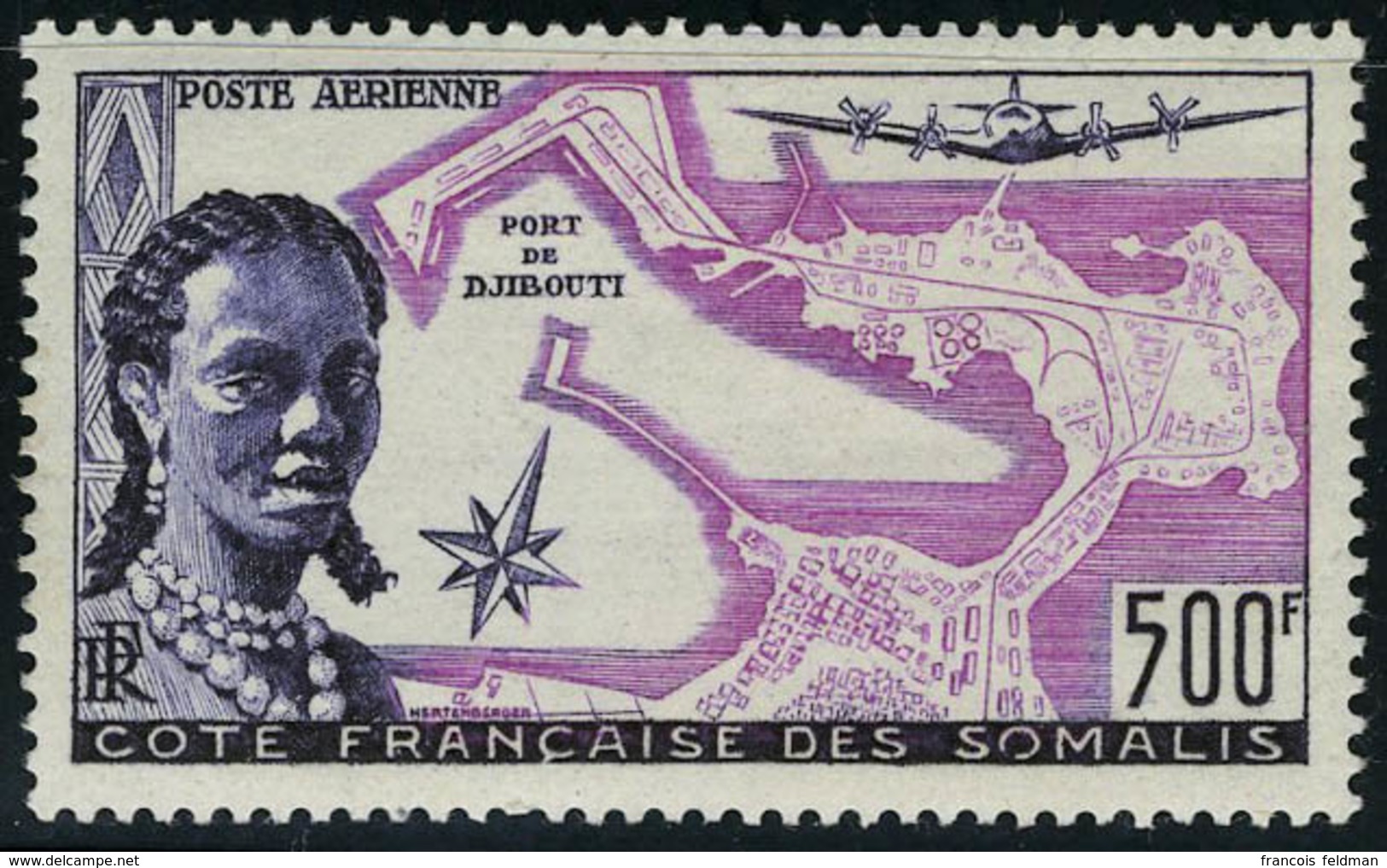 Neuf Sans Charnière N° 25, 500 Port De Djibouti T.B. - Altri & Non Classificati