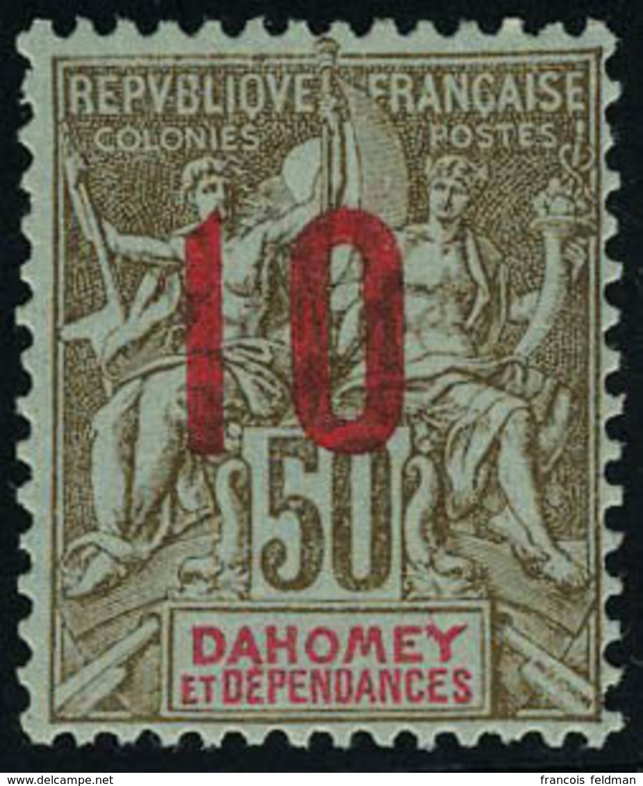 Neuf Avec Charnière N° 41, 10 Sur 50c Rouge Cl Quasi ** Superbe Signé Brun - Altri & Non Classificati