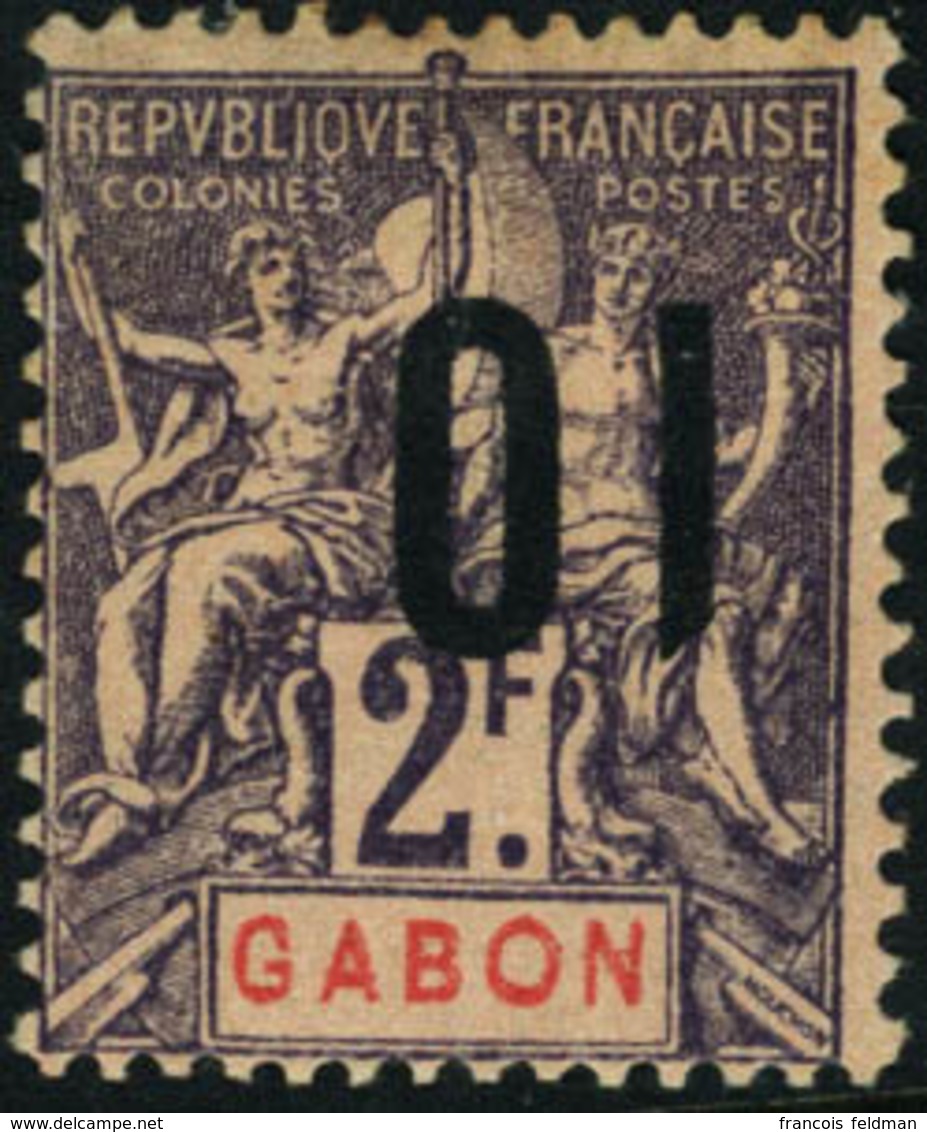 Neuf Avec Charnière N° 77a. 10 Sur 2f, Surcharge Renversée, Charnière Forte Sinon  T.B. Signé Calves. - Altri & Non Classificati