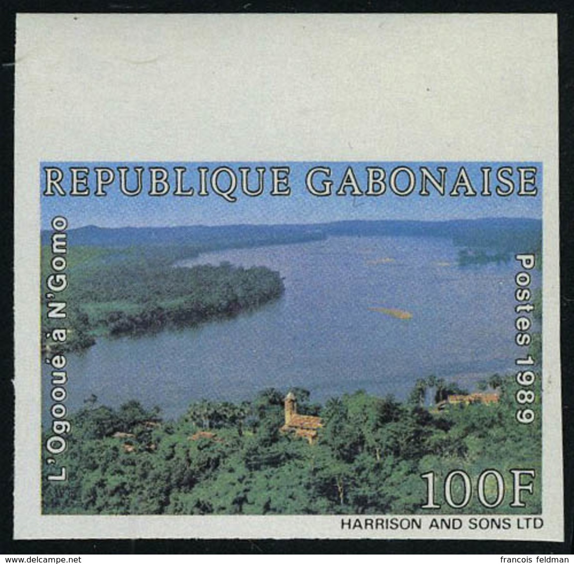 Neuf Sans Charnière 100F L' Ogooue ND + épreuve De Luxe Dernier Timbre De L'année 89 Non émis. Michel A1052 - Altri & Non Classificati