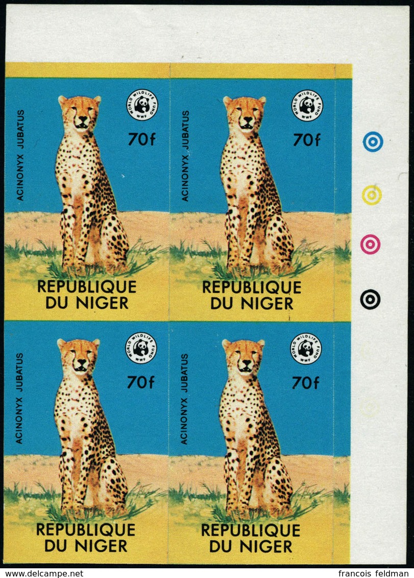 Neuf Sans Charnière N° 449/54. Animaux En Voie De Disparition, WWF La Série Complète Non Dentelée, En Bloc De 4. BdF, T. - Altri & Non Classificati