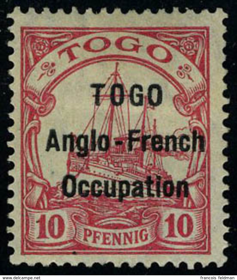 Neuf Avec Charnière N° 34, 10pf Anglo French Occupation, Type I, TB Signé Champion - Sonstige & Ohne Zuordnung