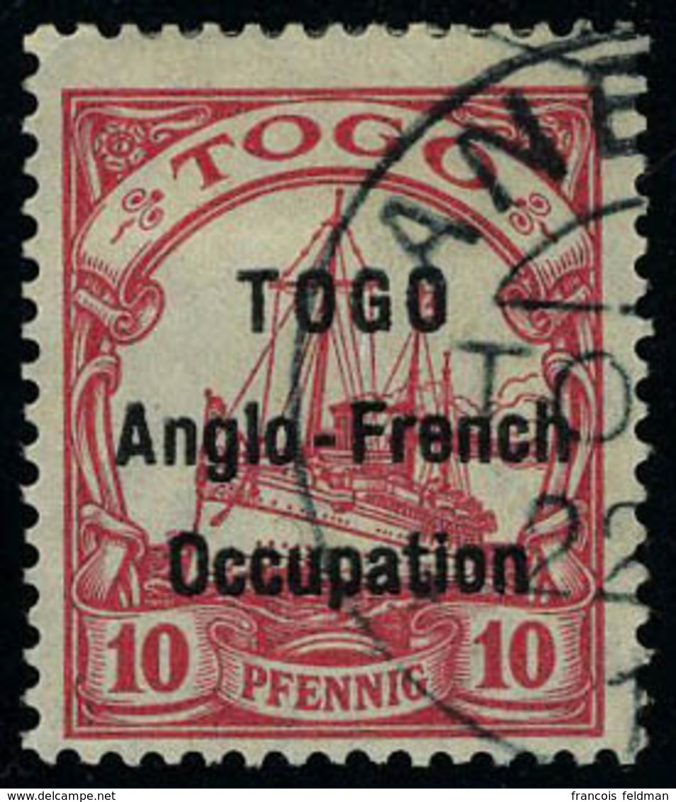 Oblitéré N° 34, 10pf Anglo French Occupation, Type I, TB - Altri & Non Classificati